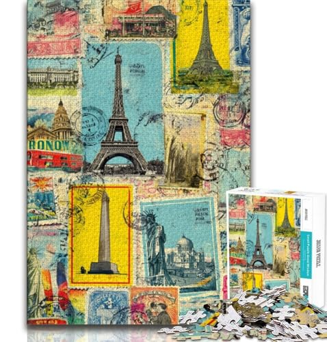 Puzzle für Teenager, 1000 Teile, Paris-Collage, Spielzeug, Lernspiele, Stressabbau, tolle Geschenke und Spielzeuge, 75x50cm Puzzle für Teenager, 1000 Teile, Paris-Collage, Spielzeug, Lernspiele, Stressabbau, tolle Geschenke und Spielzeuge, 75x50cm von GKJPOXZJ