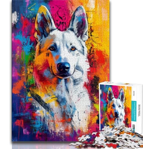 Puzzle für Teenager, 1000 Teile, Schäferhund, Spielzeug, Lernspiele, Stressabbau, tolle Geschenke und Spielzeuge, 38x26cm von GKJPOXZJ