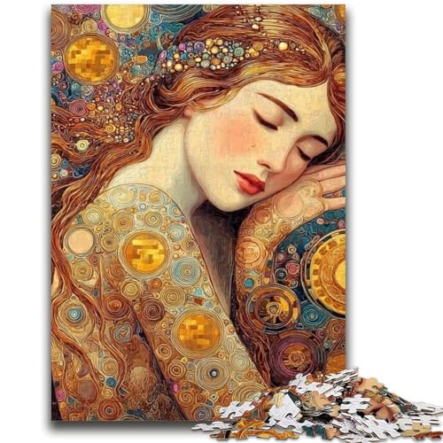 Puzzle für Teenager, 1000 Teile, Schlafende Frau, 1000 Teile für Teenager, Zeitvertreib zu Hause mit vollständig ineinandergreifenden, zufällig geformten Teilen (50x75cm) von GKJPOXZJ