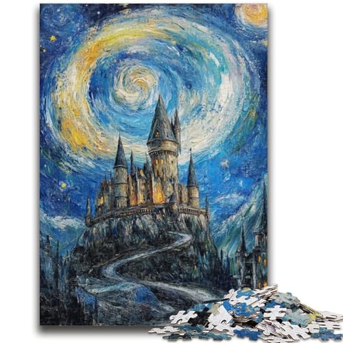 Puzzle für Teenager, 1000 Teile, Schloss unter den Sternen, 1000 Teile Puzzle, Stressabbau, Wunschliste zum Zeitvertreib zu Hause mit dem Weihnachtsmann (50x75cm) von GKJPOXZJ