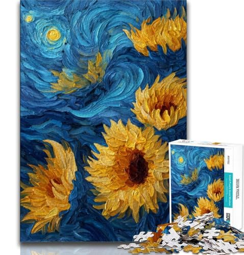 Puzzle für Teenager, 1000 Teile, Sonnenblumenölgemälde, Spielzeug, Lernspiele, Stressabbau, tolle Geschenke und Spielzeuge, 38x26cm von GKJPOXZJ