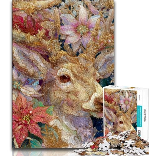 Puzzle für Teenager, 1000 Teile, Tierhirsch, Spielzeug, Lernspiele, Stressabbau, tolle Geschenke und Spielzeuge, 38x26cm von GKJPOXZJ