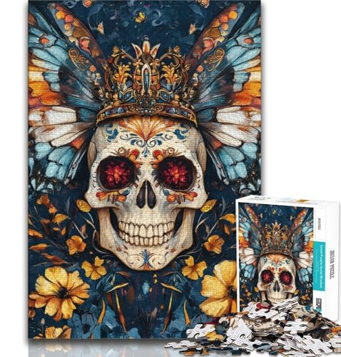 Puzzle für Teenager, 1000 Teile, Totenkopf und Schmetterling, Spielzeug, Lernspiele, Stressabbau, tolle Geschenke und Spielzeuge, 75x50cm Puzzle für Teenager, 1000 Teile, Totenkopf und Schmetterling, Spielzeug, Lernspiele, Stressabbau, tolle Geschenke und Spielzeuge, 75x50cm von GKJPOXZJ