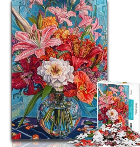 Puzzle für Teenager, 1000 Teile, Tulpenblumen, Spielzeug, Lernspiele, Stressabbau, tolle Geschenke und Spielzeuge, 75x50cm von GKJPOXZJ