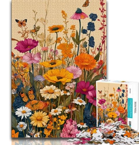Puzzle für Teenager, 1000 Teile, Wildblumen-Sommer, Spielzeug, Lernspiele, Stressabbau, tolle Geschenke und Spielzeuge, 75x50cm Puzzle für Teenager, 1000 Teile, Wildblumen-Sommer, Spielzeug, Lernspiele, Stressabbau, tolle Geschenke und Spielzeuge, 75x50cm von GKJPOXZJ