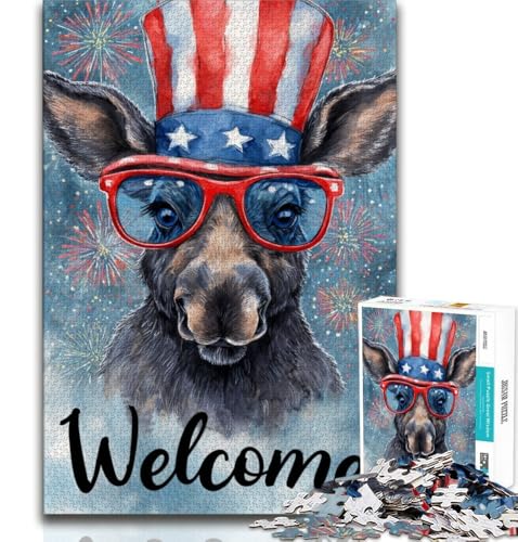 Puzzle für Teenager, 1000 Teile, amerikanischer Esel, Spielzeug, Lernspiele, Stressabbau, tolle Geschenke und Spielzeuge, 38x26cm Puzzle für Teenager, 1000 Teile, amerikanischer Esel, Spielzeug, Lernspiele, Stressabbau, tolle Geschenke und Spielzeuge, 38x26cm von GKJPOXZJ