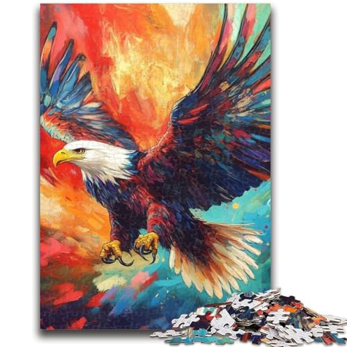 Puzzle für Teenager, 1000 Teile, bunter Adler, 1000 Teile für Teenager, tolles Geschenk für die ganze Familie, ab 14 Jahren (26x38cm) von GKJPOXZJ