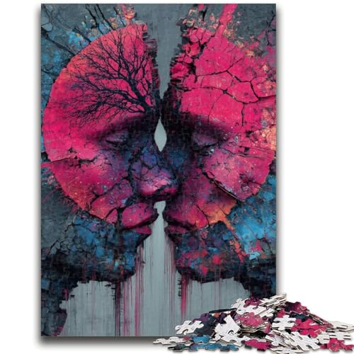 Puzzle für Teenager, 1000 Teile, geheimnisvolle Skulptur, Kunstpuzzle für Erwachsene, ganze Familie ab 14 Jahren (26x38cm) von GKJPOXZJ