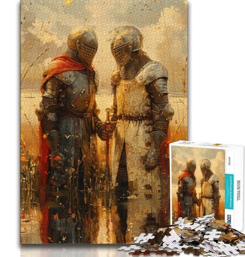 Puzzle für Teenager, 1000 Teile, mittelalterliche Ritter, für Lernspiele, Herausforderungsspielzeug, einzigartige Heimdekoration und Geschenke, 75x50cm Puzzle für Teenager, 1000 Teile, mittelalterliche Ritter, für Lernspiele, Herausforderungsspielzeug, einzigartige Heimdekoration und Geschenke, 75x50cm von GKJPOXZJ
