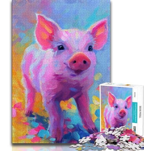 Puzzle für Teenager, 1000 Teile, rosa Schwein, Spielzeug, Lernspiele, Stressabbau, tolle Geschenke und Spielzeuge, 75x50cm Puzzle für Teenager, 1000 Teile, rosa Schwein, Spielzeug, Lernspiele, Stressabbau, tolle Geschenke und Spielzeuge, 75x50cm von GKJPOXZJ