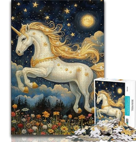 Puzzle für Teenager, 1000 Teile, weißes Einhorn, Spielzeug, Lernspiele, Stressabbau, tolle Geschenke und Spielzeuge, 38x26cm Puzzle für Teenager, 1000 Teile, weißes Einhorn, Spielzeug, Lernspiele, Stressabbau, tolle Geschenke und Spielzeuge, 38x26cm von GKJPOXZJ