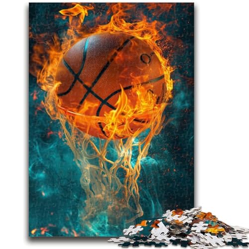Puzzle für Teenager, 1000-teiliges Basketball-Sportpuzzle für Erwachsene, ganze Familie ab 14 Jahren (26x38cm) von GKJPOXZJ
