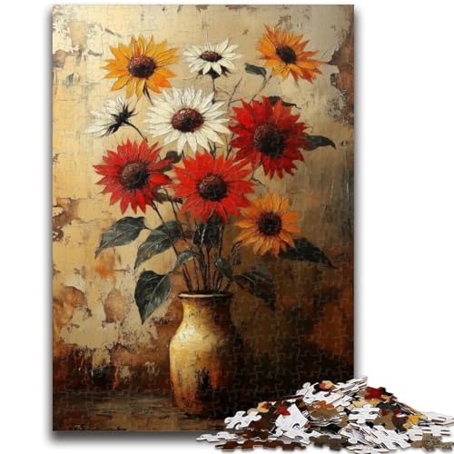Puzzle für Teenager, 1000-teiliges Blumenkunst-Puzzle für Erwachsene, ganze Familie ab 14 Jahren (50x75cm) von GKJPOXZJ