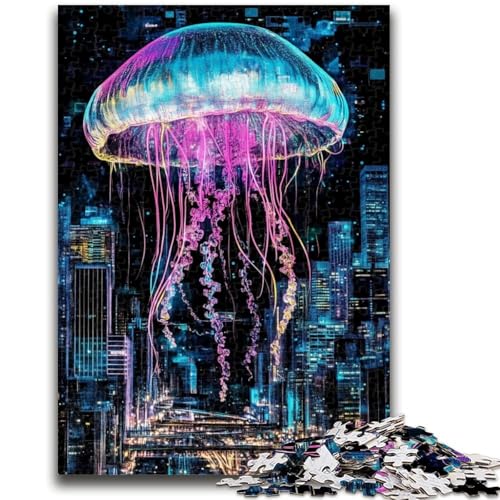 Puzzle für Teenager, 1000-teiliges Fantasy-Quallen-Puzzle für Erwachsene, ganze Familie ab 14 Jahren (26x38cm) von GKJPOXZJ