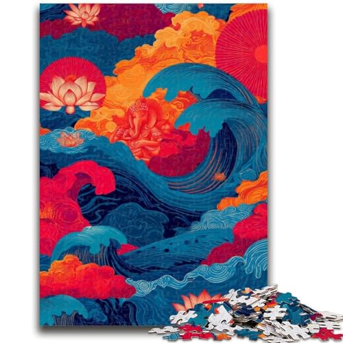 Puzzle für Teenager, 1000-teiliges Ozeanwellen-Puzzle für Erwachsene, ganze Familie ab 14 Jahren (50x75cm) von GKJPOXZJ