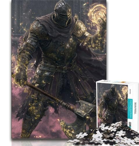 Puzzle für Teenager, 1000-teiliges Puzzle „Magischer Ritter“, schwierige Herausforderung zum Stressabbau mit passendem Poster und Quizblatt, 75x50cm von GKJPOXZJ