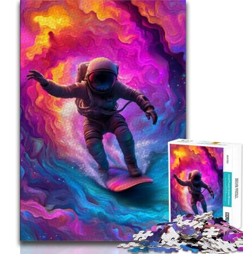 Puzzle für Teenager, Astronauten-Weltraum-Surfen, Lernspielzeug, Familienspiele, Lernspiel für Geburtstag, Weihnachten, 75x50cm Puzzle für Teenager, Astronauten-Weltraum-Surfen, Lernspielzeug, Familienspiele, Lernspiel für Geburtstag, Weihnachten, 75x50cm von GKJPOXZJ