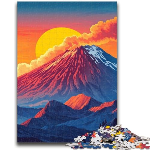 Puzzle für Teenager, Berg Fuji bei Sonnenuntergang, 1000-teiliges Puzzle, Stressabbau, schwierige Herausforderung, Heimdekorationsspielzeug (50x75cm) von GKJPOXZJ