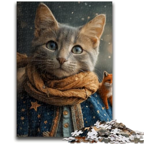 Puzzle für Teenager, Der kleine Prinz und die Katze, 1000 Teile, Stressabbau, Staycation, Zeitvertreib, Eltern-Kind-Interaktion (75x50cm) von GKJPOXZJ