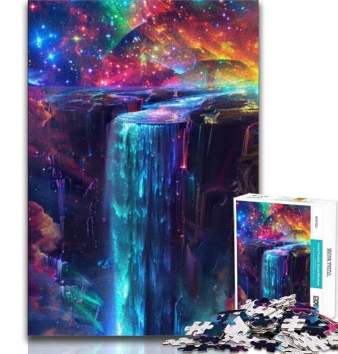 Puzzle für Teenager, Fantasie-Wasserfalllandschaft, Lernspielzeug, Familienspiele, Lernspiel zum Geburtstag, Weihnachten, 75x50cm Puzzle für Teenager, Fantasie-Wasserfalllandschaft, Lernspielzeug, Familienspiele, Lernspiel zum Geburtstag, Weihnachten, 75x50cm von GKJPOXZJ
