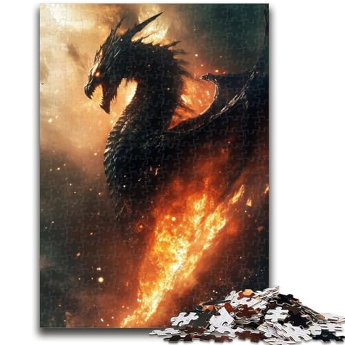 Puzzle für Teenager, Fantasy-Drache, 1000 Teile, anspruchsvolles Spiel, ganze Familie (38x26cm) von GKJPOXZJ