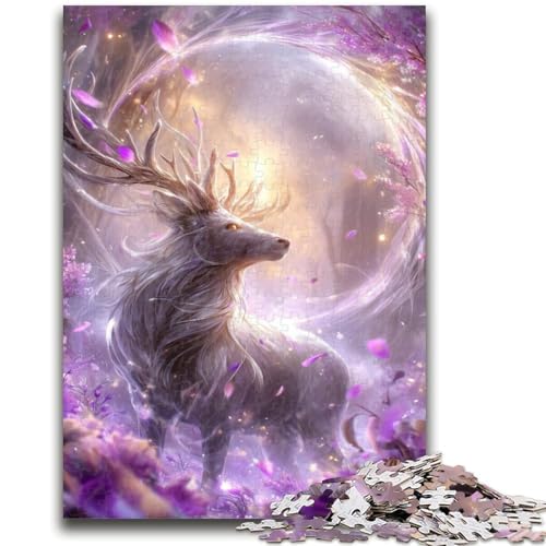 Puzzle für Teenager, Fantasy-Hirsch, 1000 Teile, anspruchsvolles Spiel, ganze Familie (38x26cm) von GKJPOXZJ