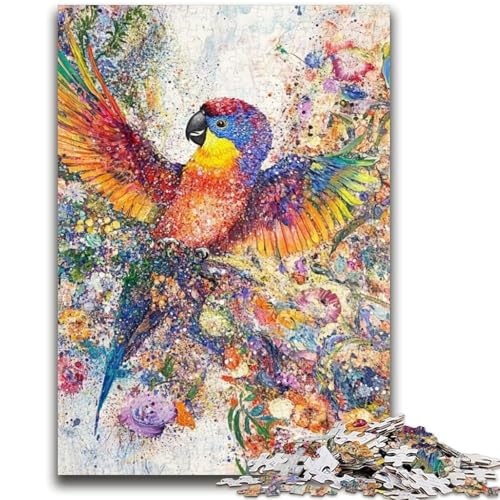 Puzzle für Teenager, Fantasy-Papagei, 1000 Teile, anspruchsvolles Spiel, ganze Familie (38x26cm) von GKJPOXZJ