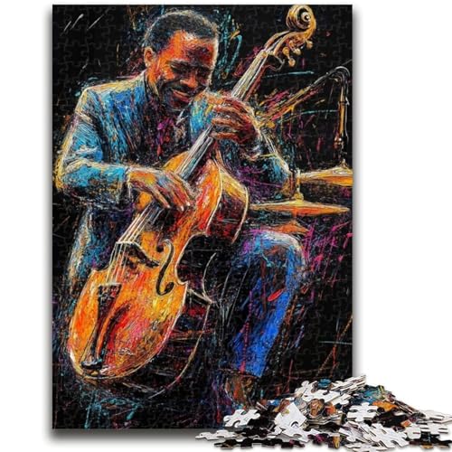 Puzzle für Teenager, Gitarre Spielen, 1000-teiliges Puzzle, anspruchsvolles Spiel, ganze Familie (75x50cm) von GKJPOXZJ