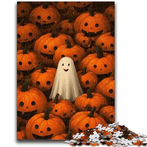 Puzzle für Teenager, Halloween-Puzzle Kürbisseele, 1000 Teile, Stressabbau, Wunschliste zum Zeitvertreib zu Hause mit dem Weihnachtsmann (75x50cm) von GKJPOXZJ