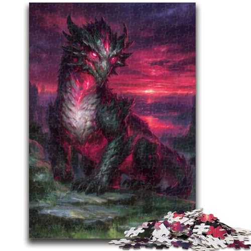 Puzzle für Teenager, Mysteriöser Drache, 1000 Teile, anspruchsvolles Spiel, ganze Familie (75x50cm) von GKJPOXZJ