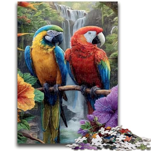 Puzzle für Teenager, Zwei Papageien, 1000 Teile, für Erwachsene, Geburtstagsgeschenkidee für Erwachsene, Familienspiel und Hobby, (38x26cm) von GKJPOXZJ