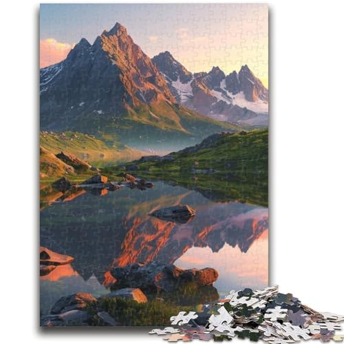 Puzzle für Teenager, wunderschöne Berge und Seen, 1000 Teile für Erwachsene, Geburtstagsgeschenkidee für Erwachsene, Familienspiel und Hobby, (38x26cm) von GKJPOXZJ