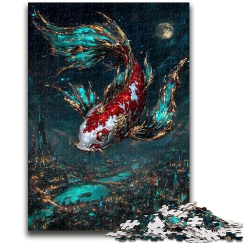 Puzzle mit 1000 Teilen für Erwachsene, Magic Koi, 1000 Teile für Teenager, Quizspiel, Wanddekoration, einzigartige Geburtstags (50x75cm) von GKJPOXZJ