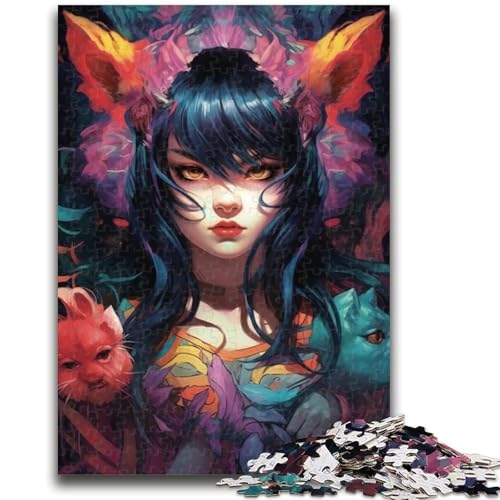 Puzzle mit 1000 Teilen für Erwachsene, süße Katzenpuzzles für Teenager, Herausforderung der Gehirnintelligenz, süchtig machendes Spielzeug für die Heimdekoration (26x38cm) von GKJPOXZJ