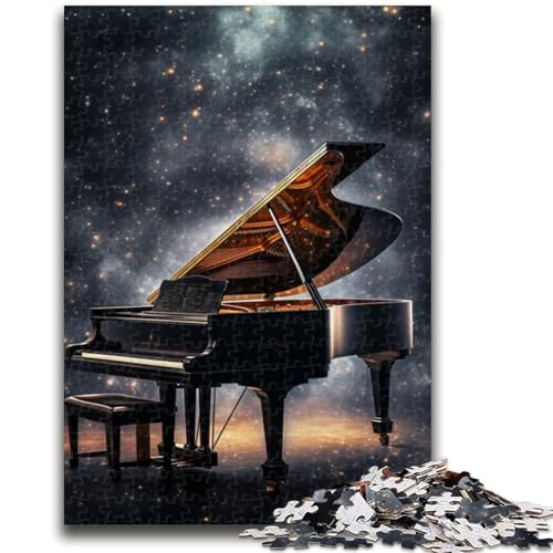 Puzzle mit 1000 Teilen für Erwachsene und Jugendliche, Art Star Piano, 1000-teiliges Puzzle, Zeitvertreib zu Hause mit vollständig ineinandergreifenden, zufällig geformten Teilen (26x38cm) von GKJPOXZJ