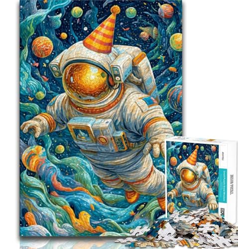 Puzzle mit 1000 Teilen für Teenager, Astronautengeburtstag, anspruchsvolles Spiel und Familienspiel, Lernspiel für Geburtstag, Weihnachten, 38x26cm von GKJPOXZJ