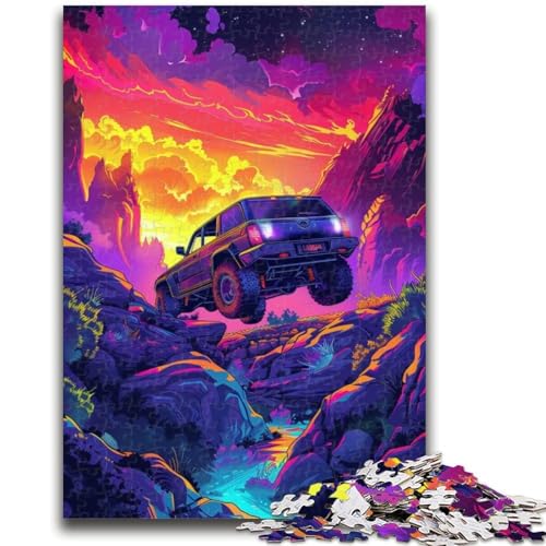 Puzzle mit 1000 Teilen für Teenager, Autos in den Bergen, Puzzles, Stressabbau, Urlaubswunschliste zum Zeitvertreib mit Weihnachtsmann (38x26cm) von GKJPOXZJ