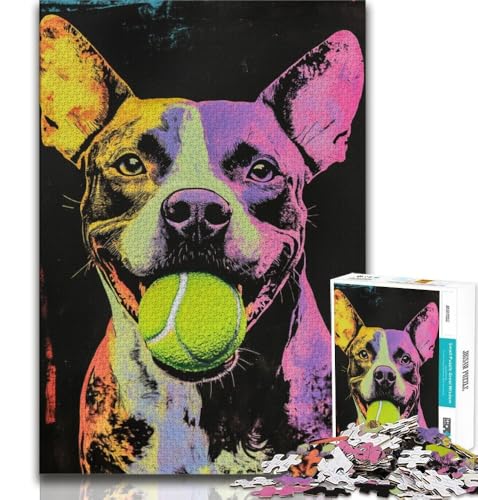 Puzzle mit 1000 Teilen für Teenager, Boxer spielt Tennis, anspruchsvoll zu vervollständigen, Aber lustig und humorvoll, einzigartige Geburtstags- und Geschenkideen, 38x26cm Puzzle mit 1000 Teilen für Teenager, Boxer spielt Tennis, anspruchsvoll zu vervollständigen, Aber lustig und humorvoll, einzigartige Geburtstags- und Geschenkideen, 38x26cm von GKJPOXZJ