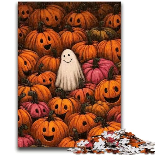Puzzle mit 1000 Teilen für Teenager, Halloween-Puzzle mit Kürbisseele, Lernspiele, Heimdekoration, Geburtstagsgeschenk, Geschenke, Wandkunst, (38x26cm) von GKJPOXZJ