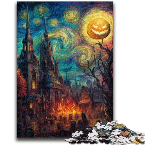 Puzzle mit 1000 Teilen für Teenager, Halloween-Skelettlandschaft, 1000-teiliges Puzzle, Lernspiele, Heimdekoration, Geburtstagsgeschenk, Geschenke, Wandkunst (38x26cm) von GKJPOXZJ