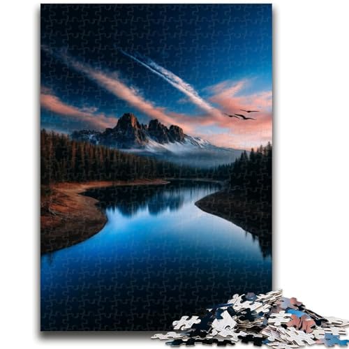 Puzzle mit 1000 Teilen für Teenager, wunderschöne Berge und Seen, 1000-teiliges Puzzle, Lernspiele, Heimdekoration, Geburtstagsgeschenk, Geschenke, Wandkunst (75x50cm) von GKJPOXZJ