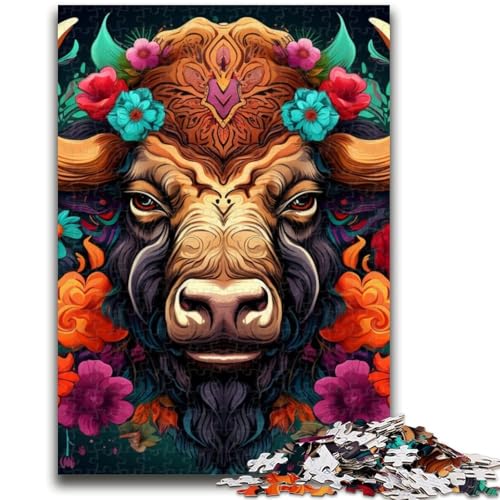 Puzzles für Erwachsene, 1000 Bunte Yak-Puzzles für Teenager, anspruchsvolles Spielspielzeug, Wanddekoration, einzigartige Geburtstags (26x38cm) von GKJPOXZJ