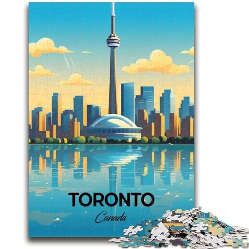 Puzzles für Erwachsene, 1000 Toronto-Reise-Druckpuzzles für Teenager, anspruchsvolles Spiel für alle, für Frauen, Geschenke für Männer (50x75cm) von GKJPOXZJ