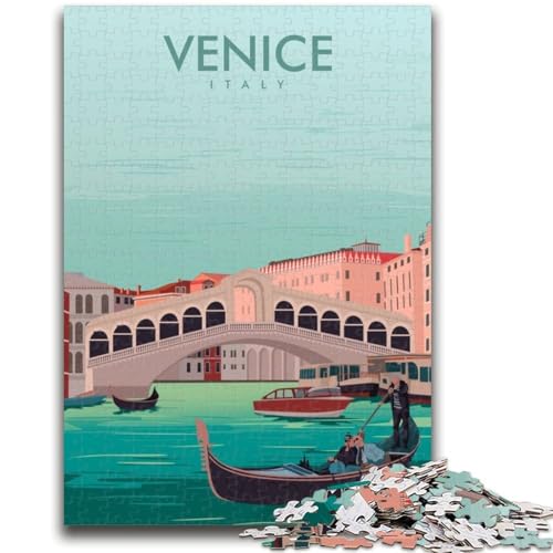 Puzzles für Erwachsene, 1000 Venedig-Italien-Reise-Druckpuzzles für Teenager, anspruchsvolles Spiel für die ganze Familie, Geschenke für Männer (50x75cm) von GKJPOXZJ