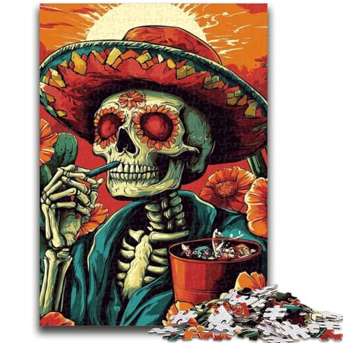Puzzles für Erwachsene, 1000 mexikanische Totenkopf-Puzzles für Erwachsene, Lernspielzeug, Familienspiele, einzigartige Geburtstags- und Geschenkideen (38x26cm) von GKJPOXZJ
