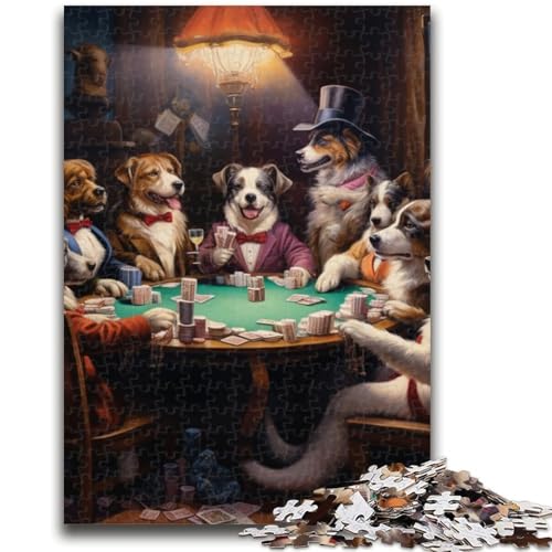 Puzzles für Erwachsene, Hunde Spielen Poker, Puzzles für Teenager, lehrreich ganze Familie (75x50cm) von GKJPOXZJ
