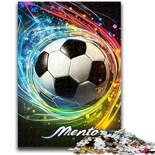 Puzzles für Erwachsene, Neon-Fußball-Puzzles für Teenager, lehrreich ganze Familie (75x50cm) von GKJPOXZJ