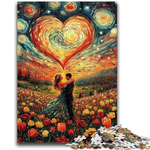 Puzzles für Erwachsene, Pärchen, die Sich umarmen, Teenager-Puzzles, anspruchsvolle Familienaktivitätsspiele, DIY-Spielzeug für die Wanddekoration zu Hause, Geschenke (75x50cm) von GKJPOXZJ