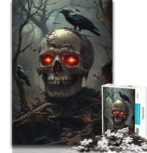 Puzzles für Erwachsene und Jugendliche, 1000 Teile, Halloween-Skelett, Spielzeug, Lernspiele, Stressabbau, einzigartige Geburtstags- und Geschenkideen, 75x50cm von GKJPOXZJ