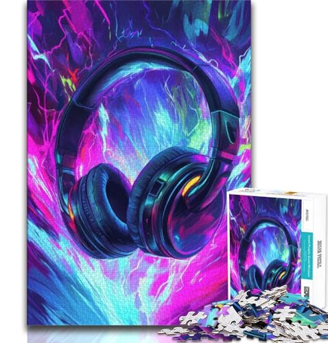 Puzzles für Erwachsene und Jugendliche, 1000 Teile, Kopfhörer, helfen dem Gehirn, süchtig machendes Spielzeug zu trainieren, um Geduld zu fördern, perfekte Dekoration, 75x50cm Puzzles für Erwachsene und Jugendliche, 1000 Teile, Kopfhörer, helfen dem Gehirn, süchtig machendes Spielzeug zu trainieren, um Geduld zu fördern, perfekte Dekoration, 75x50cm von GKJPOXZJ